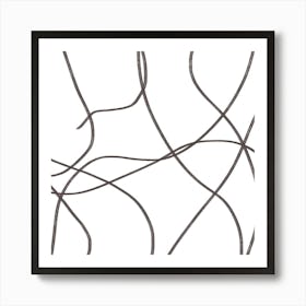 Black And White Lines Art Print