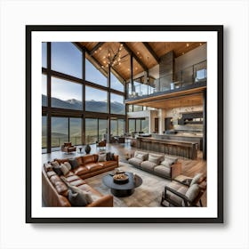 Mountain View Living Room Art Print