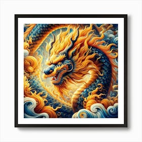 Dragon In The Sky 3 Art Print