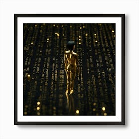 Default Pisces Zodiac Sign Golden Metal Reflecting A Glowing S 2 Art Print