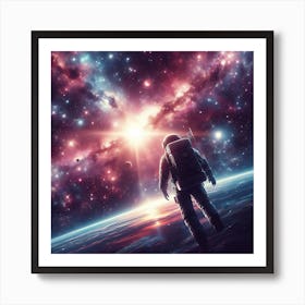 Astronaut In Space 1 Art Print