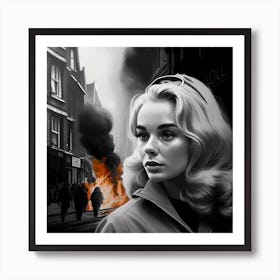 Leaving past behind!Lady London Streets Art Print