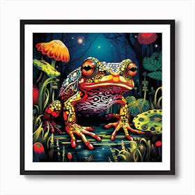 Frog In The Forest Art Print