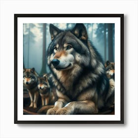 Luno the wolf Art Print