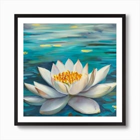 Lotus Flower In The Lake Art Print