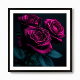 Dark Roses 2 Art Print