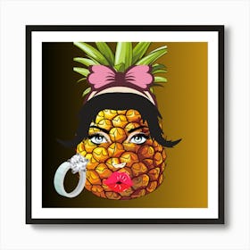 Pineapple Ring Art Print