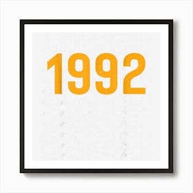 Cute 30th September Birthday 1992 30 Years Old Birthday Art Print