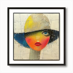 'A Woman In A Hat' Art Print