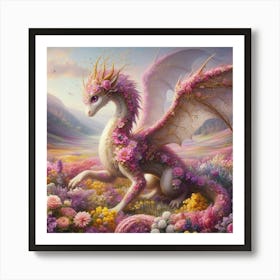 Dragon In The Meadow 1 Art Print