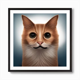 Cat With A Mustache Art Print