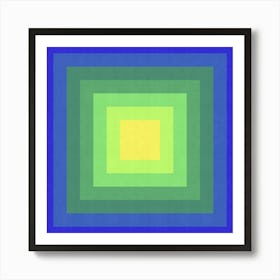 Squares gradient colors 6 Art Print