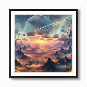 Space Landscape 5 Art Print