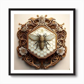 Bee logo sting Art Print