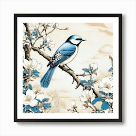 Chinese Bluebird Art Print