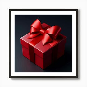 Red Gift Box 2 Art Print