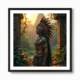 Aztec Warrior Poster