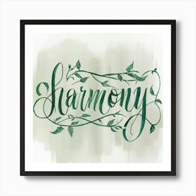 Harmony Calligraphy Affiche