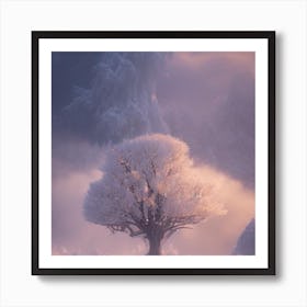 Tree In The Snow Art Print