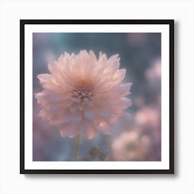 Dreamy Portrait Of A Cute Flower In Magical Scenery, Pastel Aesthetic, Surreal Art, Hd, Fantasy, Fai Art Print