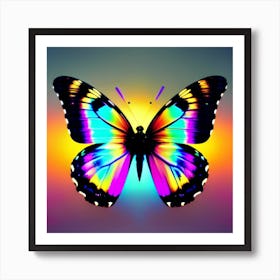 Rainbow Butterfly 9 Art Print