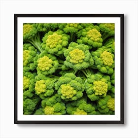 Close Up Of Green Broccoli 3 Art Print