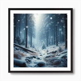 Snowy Forest Art Print