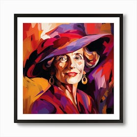 Portrait Of A Woman In A Hat 8 Art Print