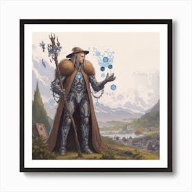 Wizard With A Staff Art Print