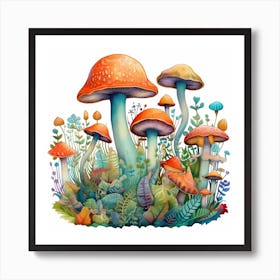 Mushroom Garden 2 Art Print