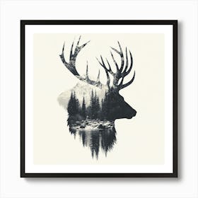 Deer In The Woods Art Print