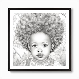 Afro Baby 1 Art Print