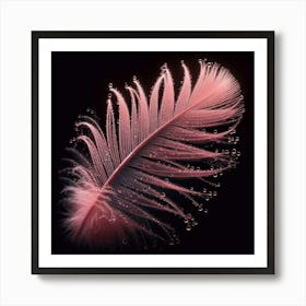 Pink Feather Art Print