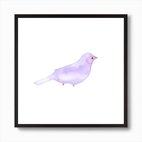 Blushing Bird Purple 2 Square Art Print