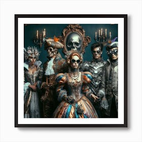 Group Of People In Costume Art Print