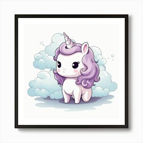 Cute Unicorn 81 Art Print