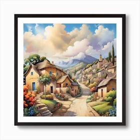 Italian Village Art Print