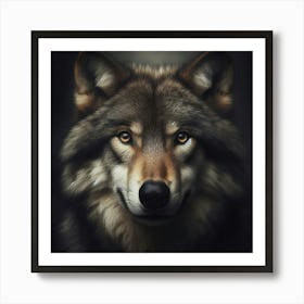 Portrait Of A Wolf 1 Art Print