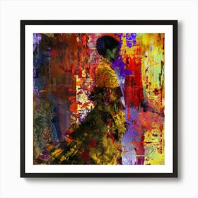 Woman In Yellow Dress Art Print