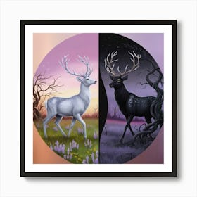 Deer In The Forest 5 Art Print