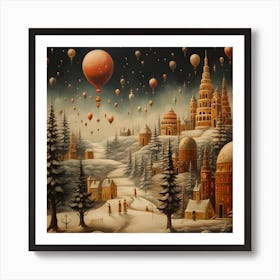 Cozy Retro Brush Dreams 1 Art Print