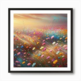 Flowers In The Meadow Art Print