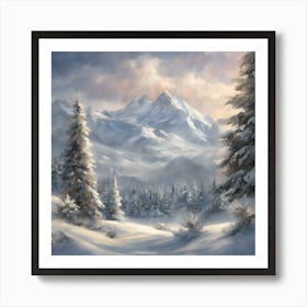 decorating wall pictures for christmas Winter Wonderland  Art Print