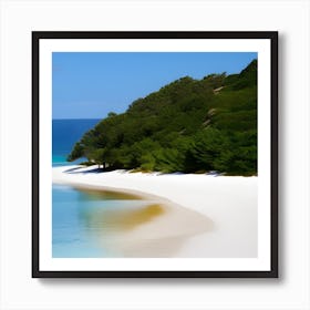 White Sand Beach Art Print