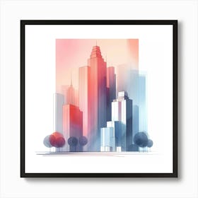 City Skyline Art Print