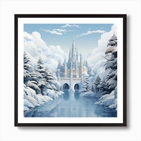 Winter Castle In The Snow Art Print