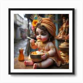 Lord Krishna Art Print