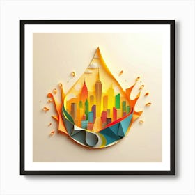 New York City Splash Art Print