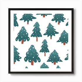 Snow on Trees Art Print