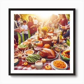 Thanksgiving Dinner 1 Art Print